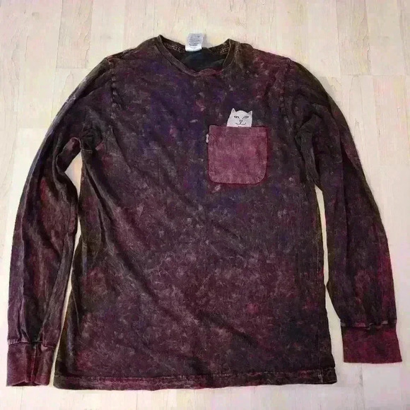 Ripndip Tops - Ripndip cat hidden message pocket long sleeve tee size small